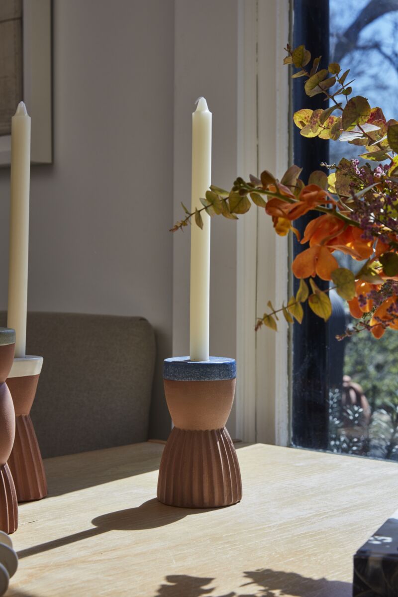 Terra Fluted Candlestick