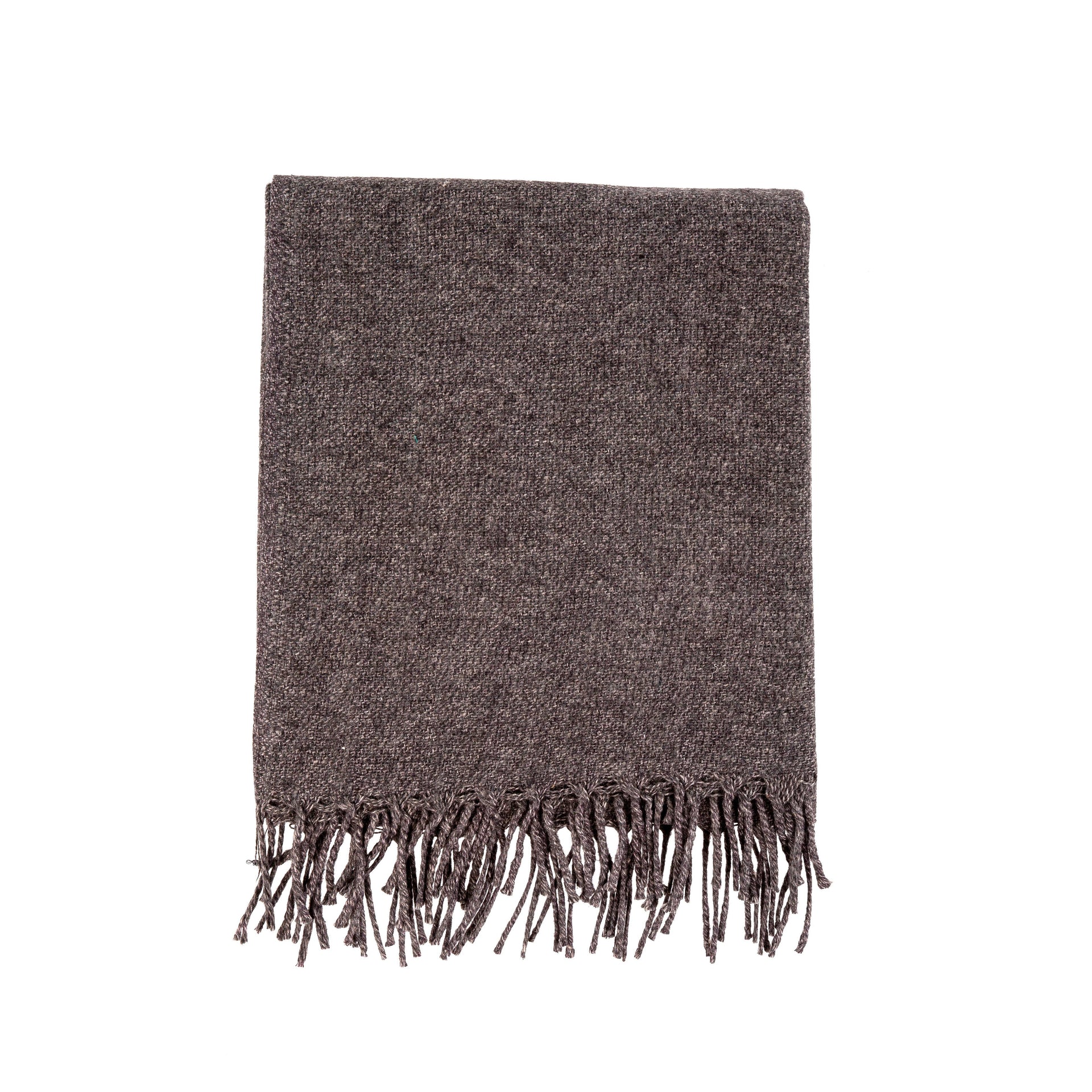 Wool Blend Throw Grey
