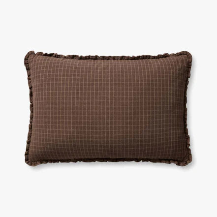 Chris Loves Julia × Loloi Chocolate / Latte 16" x 26" Pillow