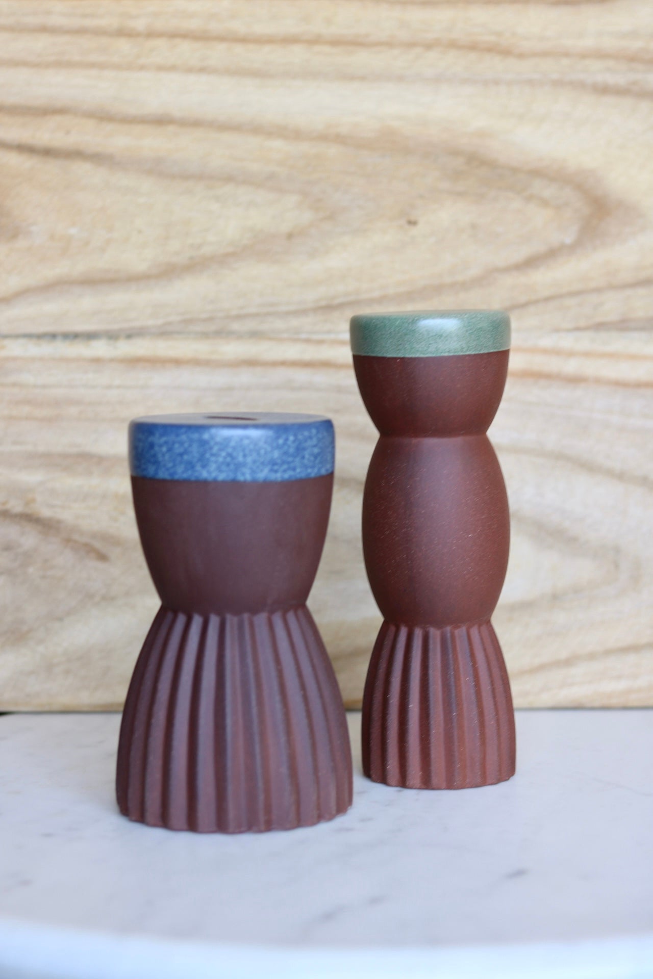 Terra Fluted Candlestick