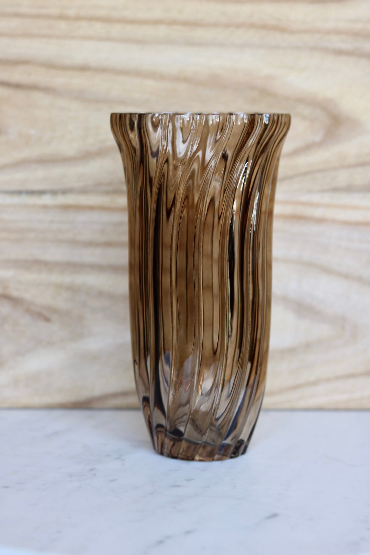 Chanterelle Ribbed Vase