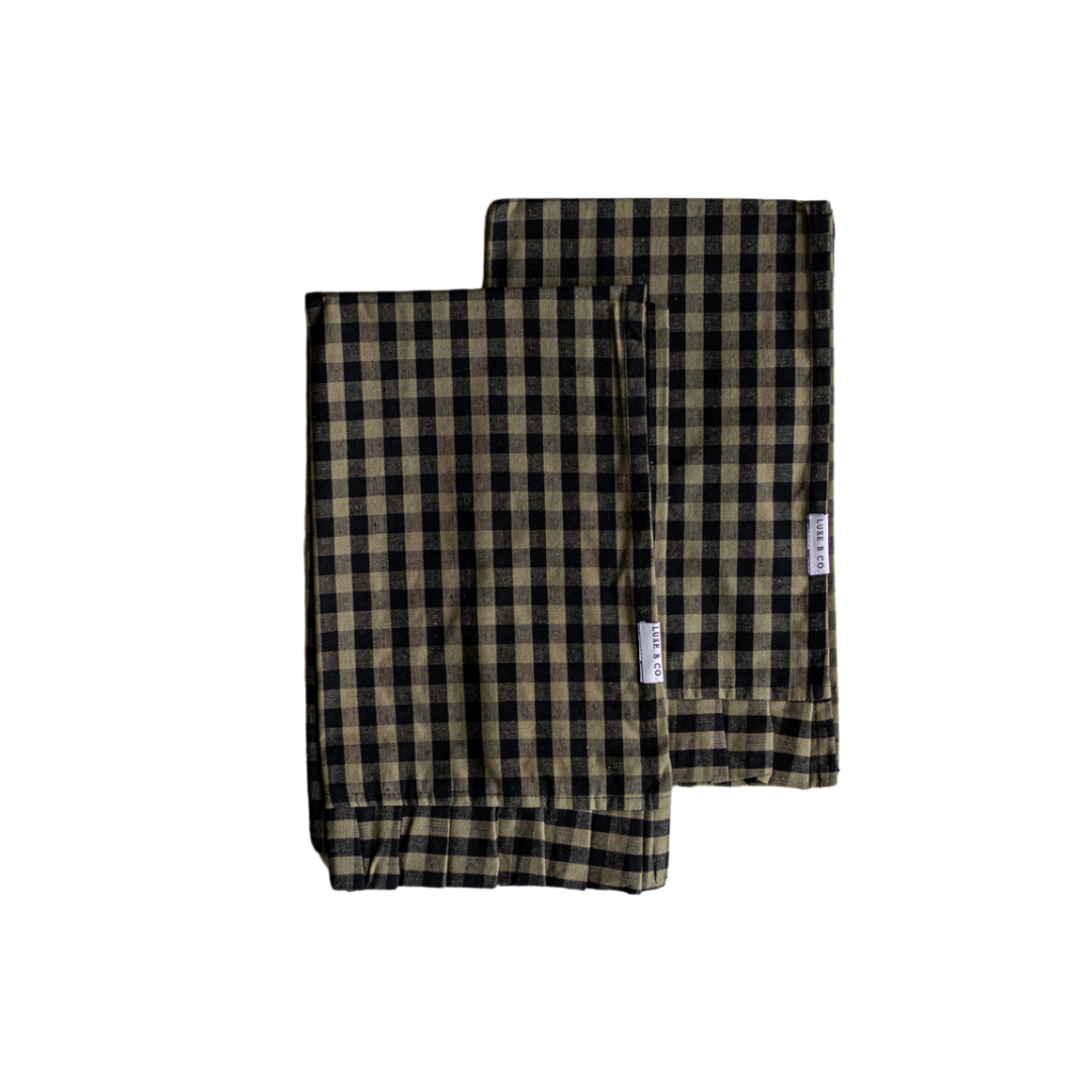 Ruffle Gingham Dish Towel