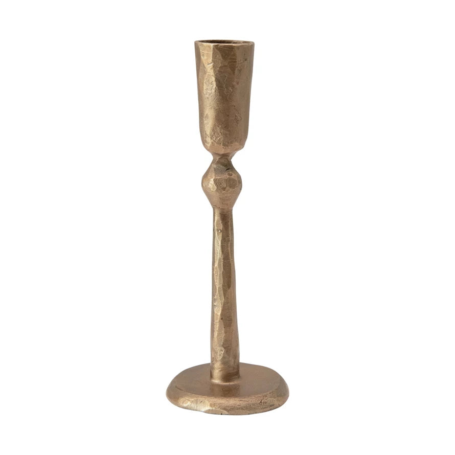 Aged Brass Candle Holder