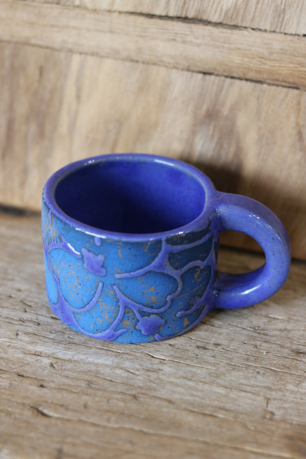 Cobalt Blue Floral Espresso Mug