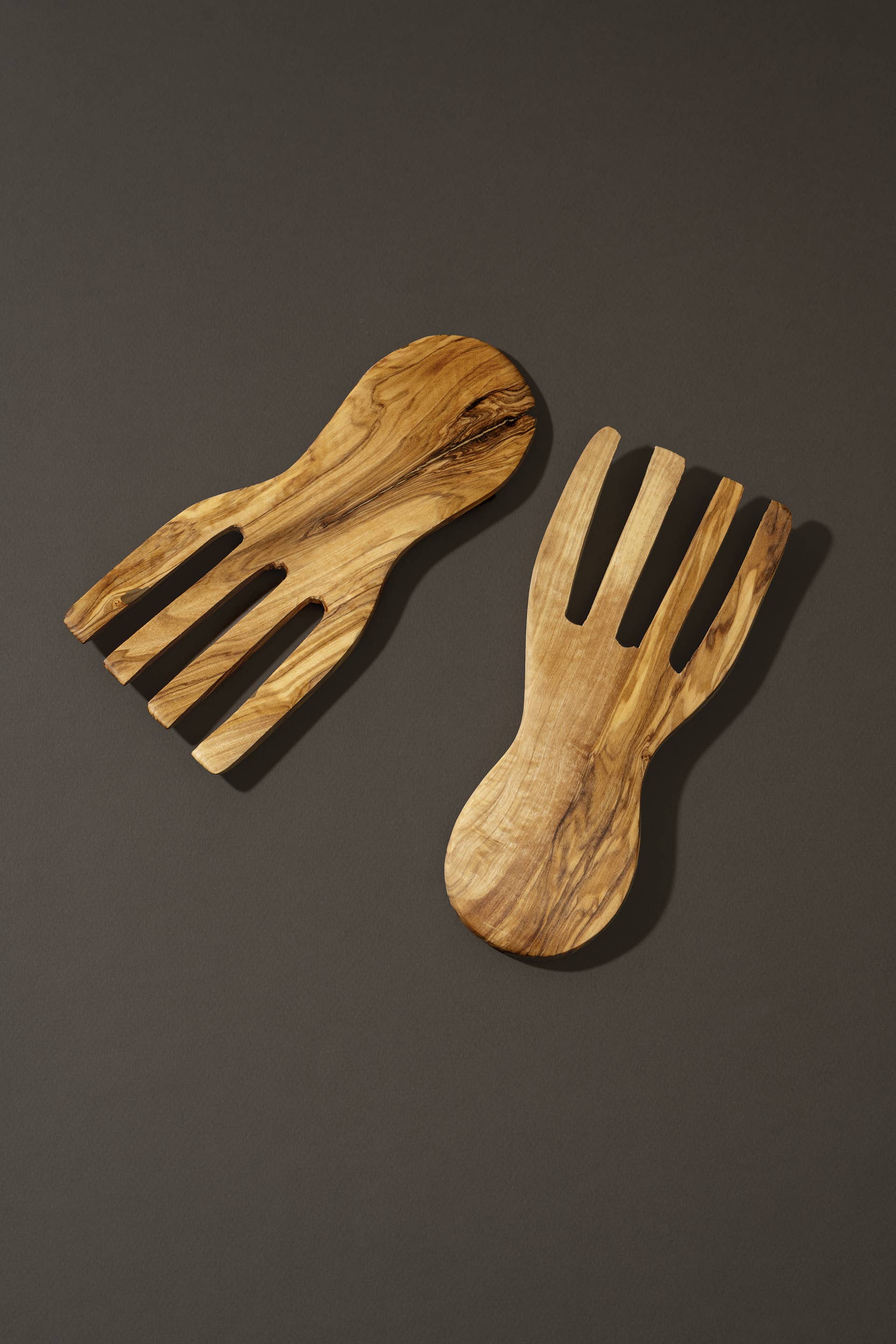 Natural Olive Wood Serving Hands