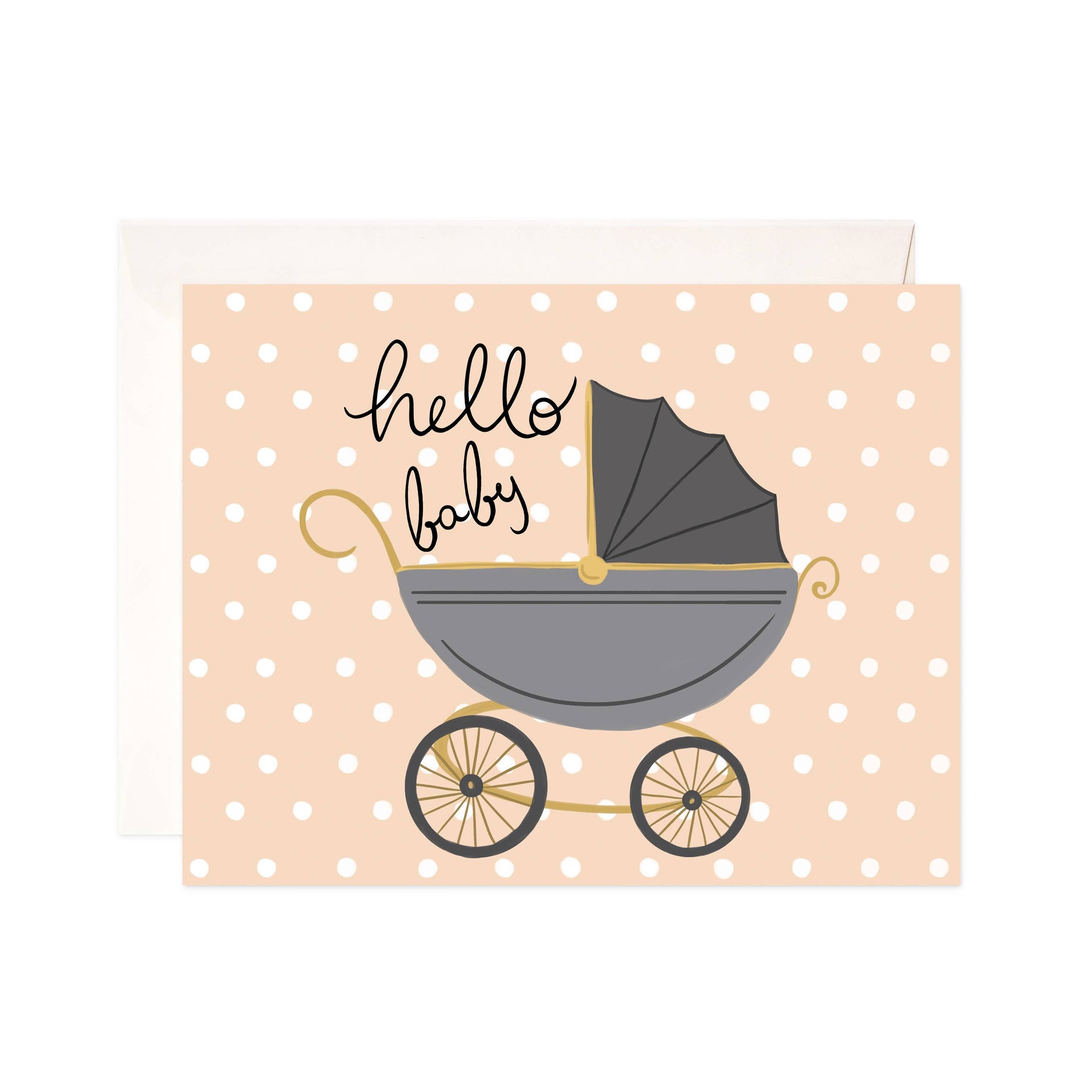 Hello Baby Carriage Card