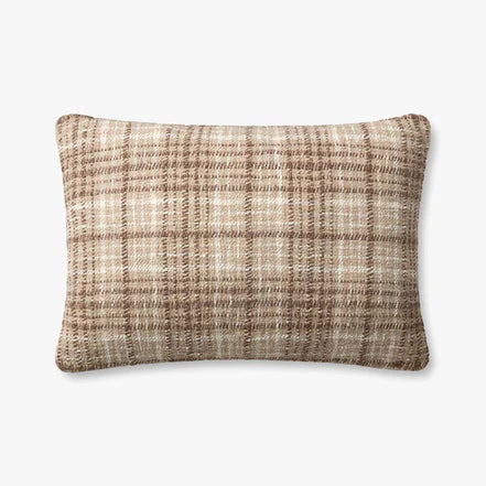 Chris Loves Julia × Loloi Brown / Ivory 16" x 26" Pillow