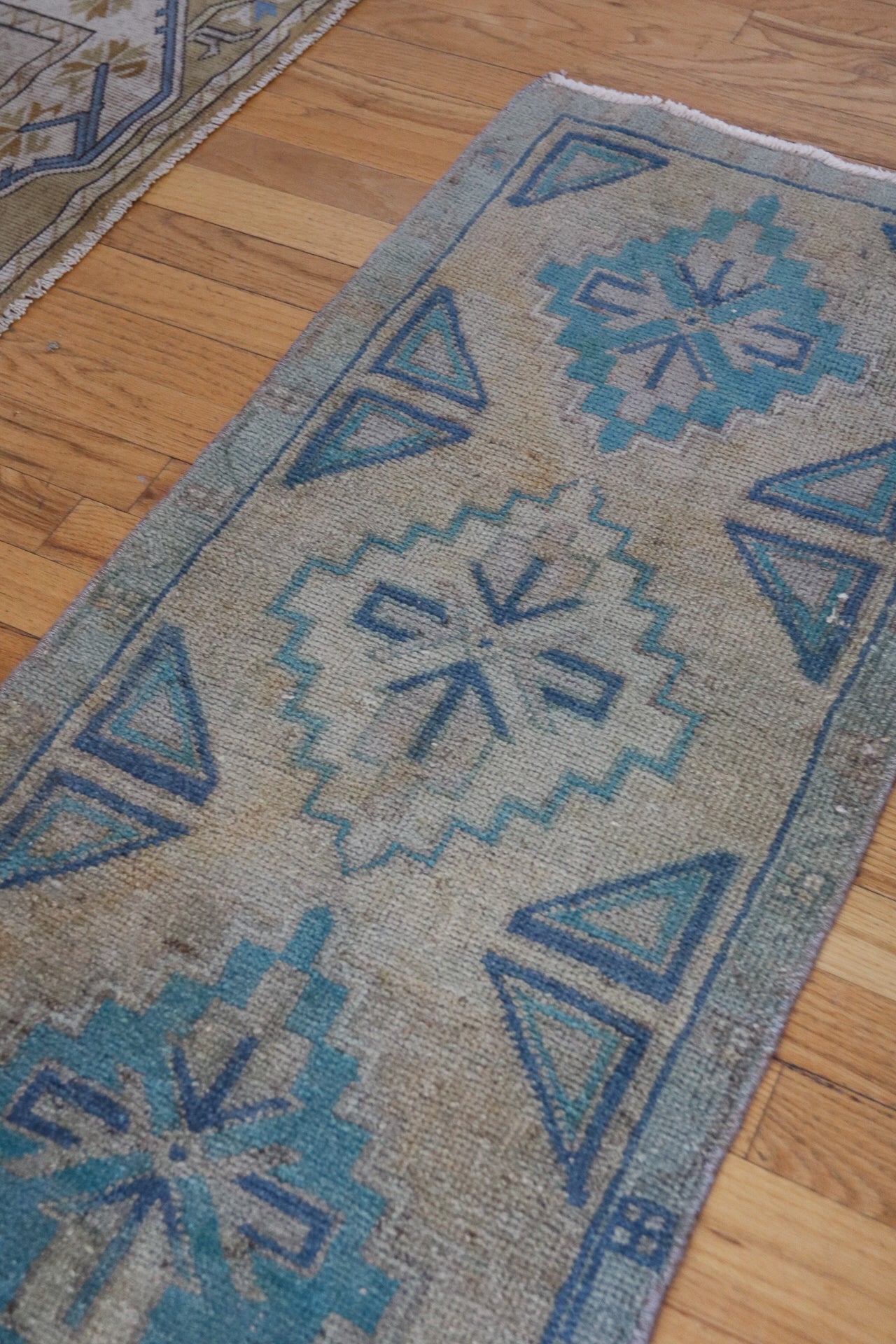 Faded Blue Vintage Rug