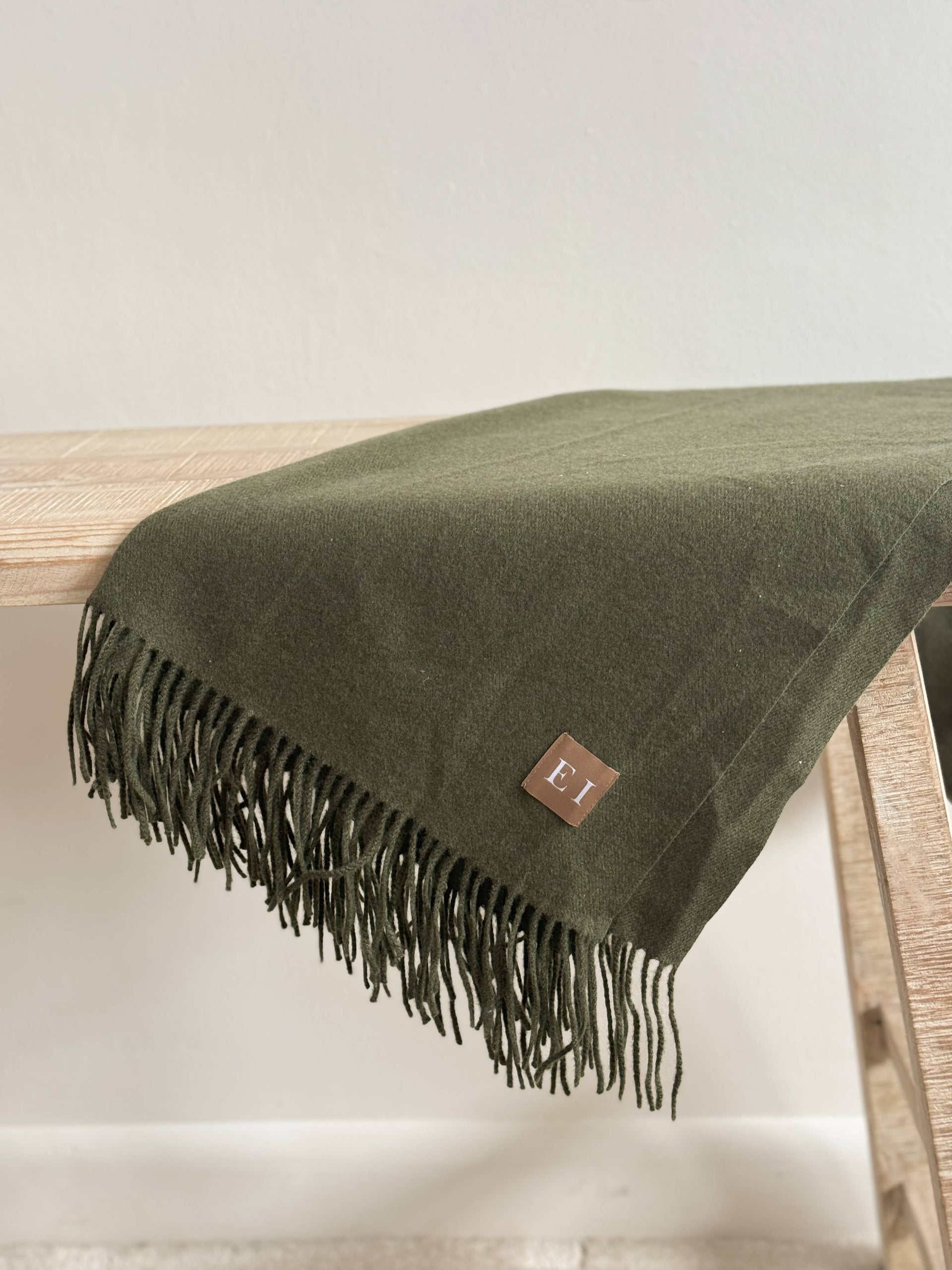 Della Olive Throw Throw Blanket