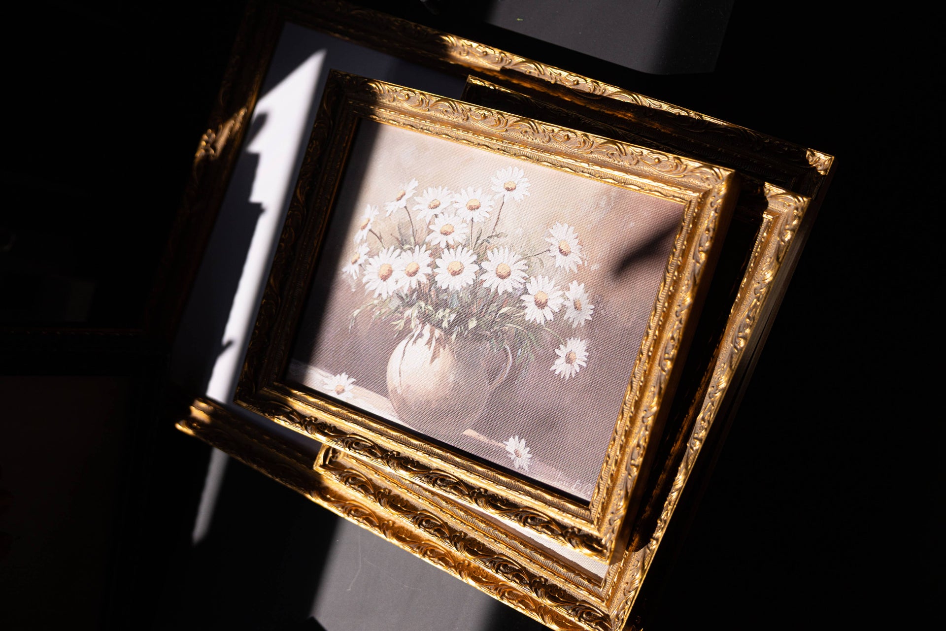 Daisy Pine | French Brass Inspired Gold Mould Framed Art