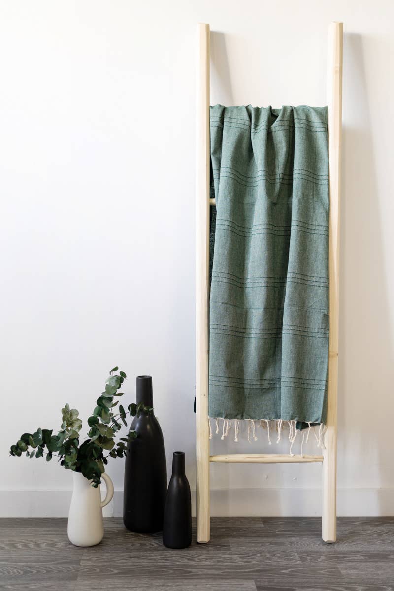 Woven Turkish Towel in Green