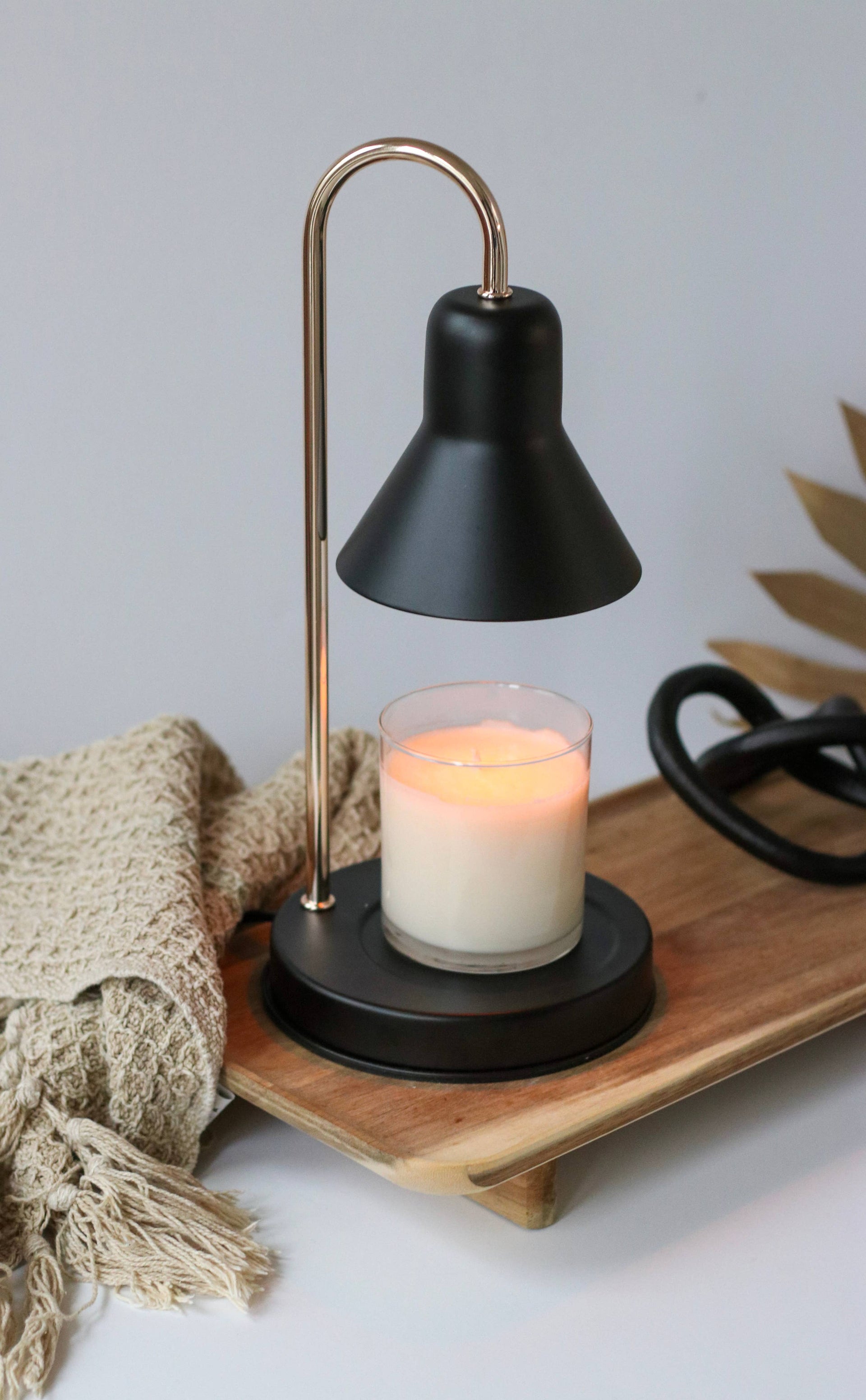 Black Candle Lamp