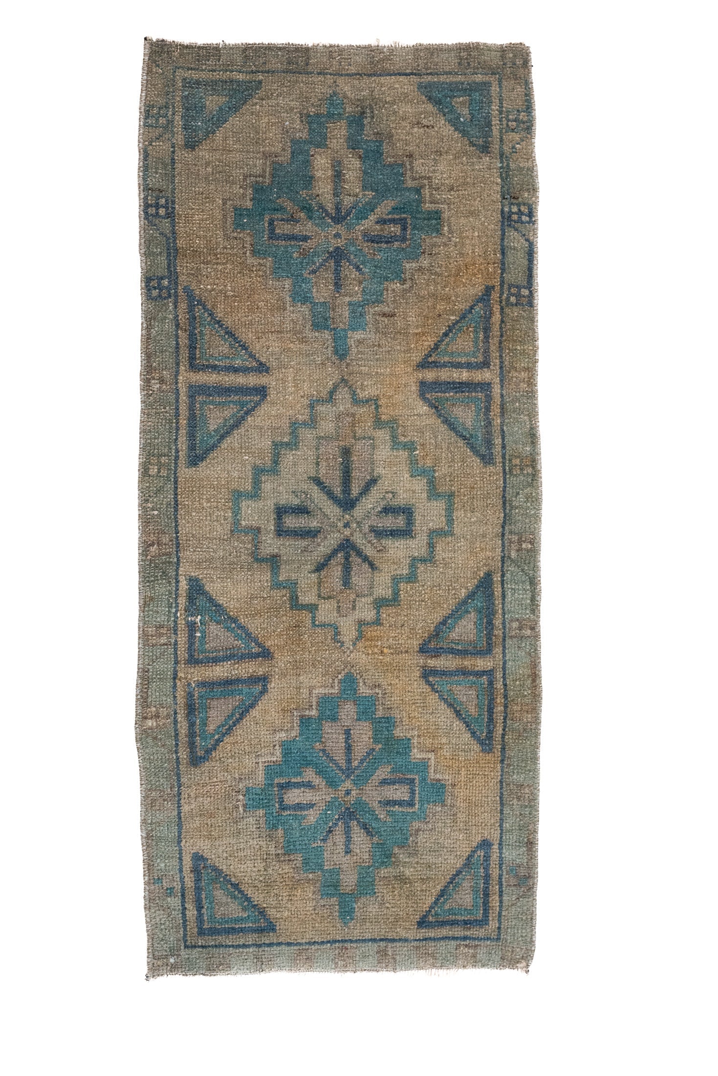 Faded Blue Vintage Rug