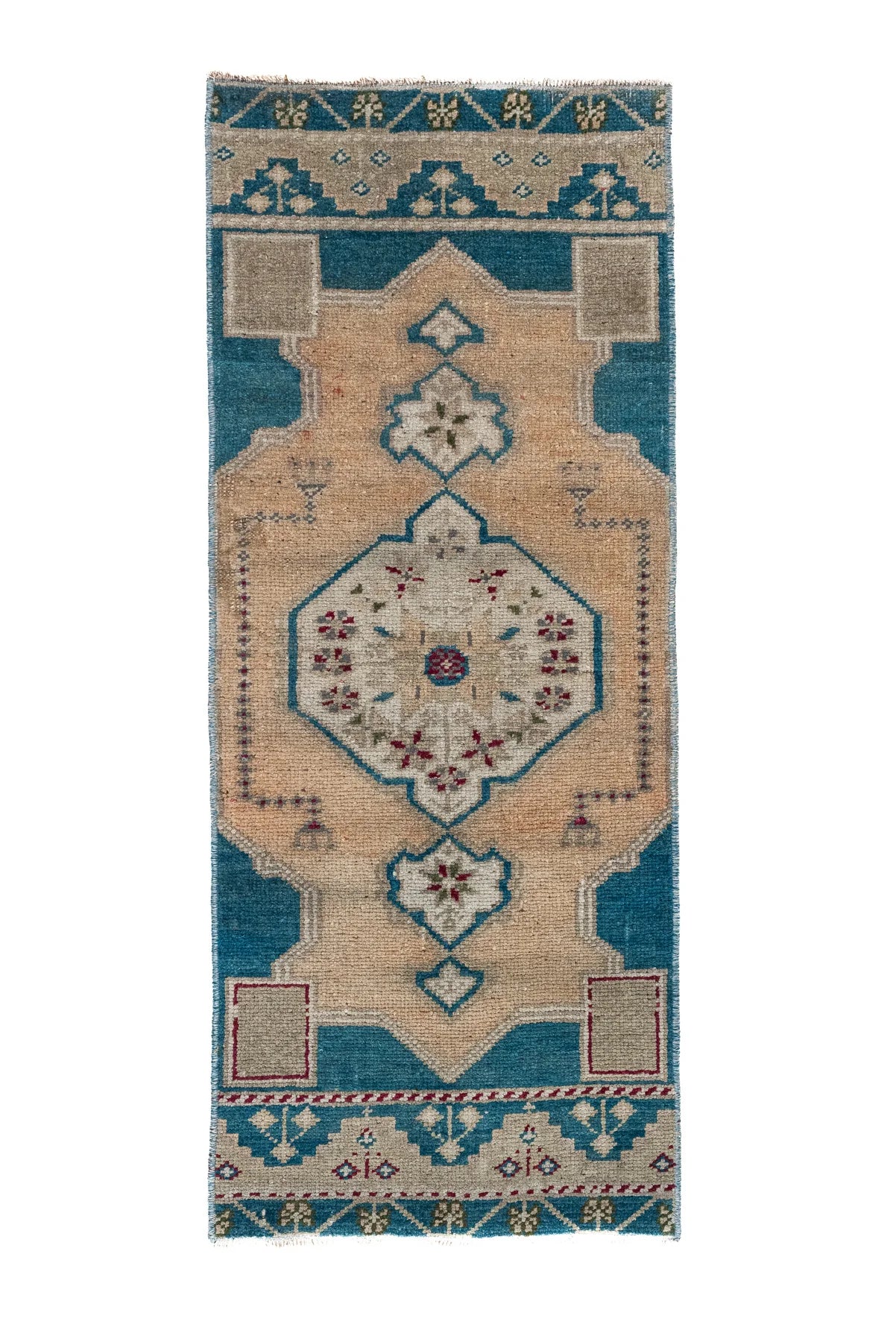Teal Medallion Vintage Rug