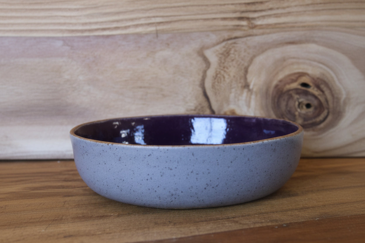 Plum & Speckle Serving Bowl