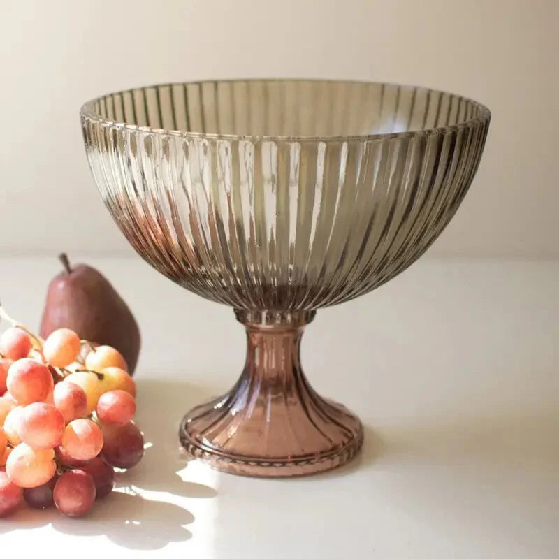 Smoky Pedestal Bowl