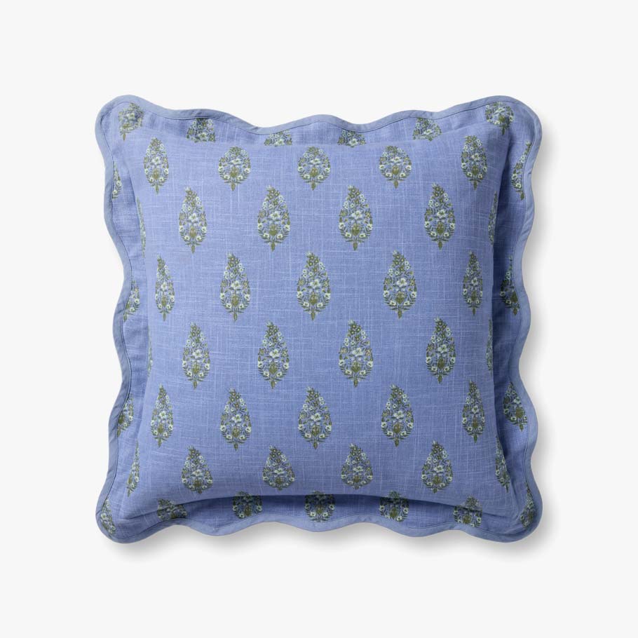 Rifle Paper Co. × Loloi Ruffle Blue Cover Only