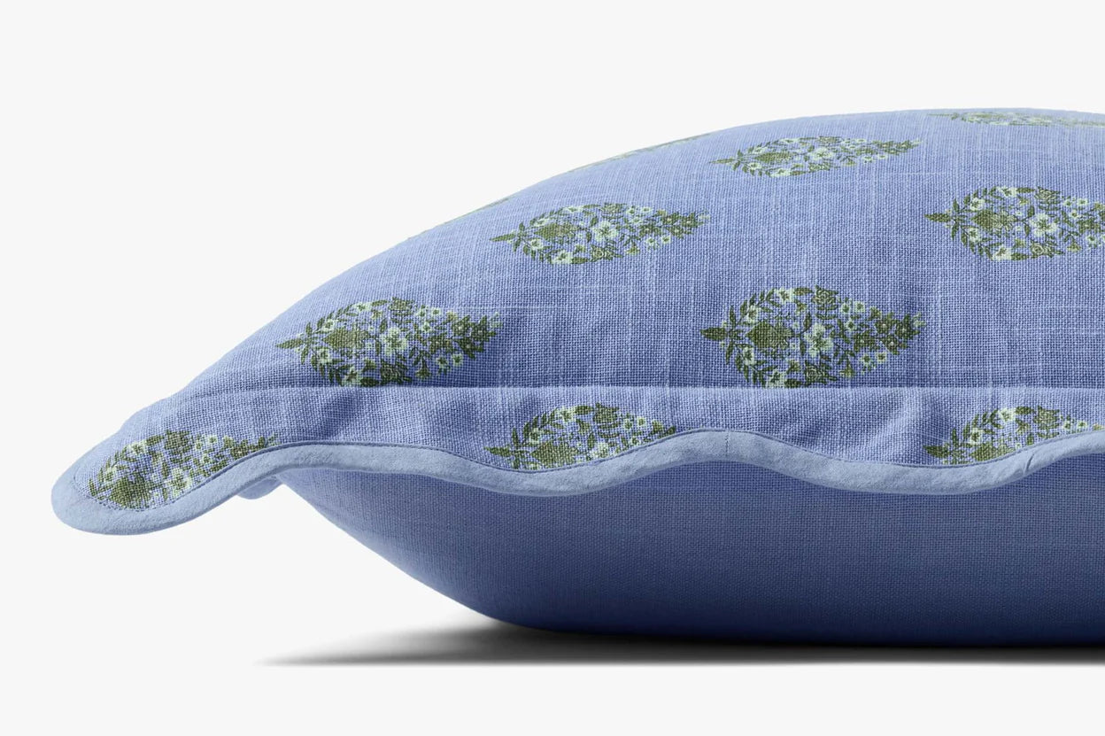 Rifle Paper Co. × Loloi Ruffle Blue Cover Only