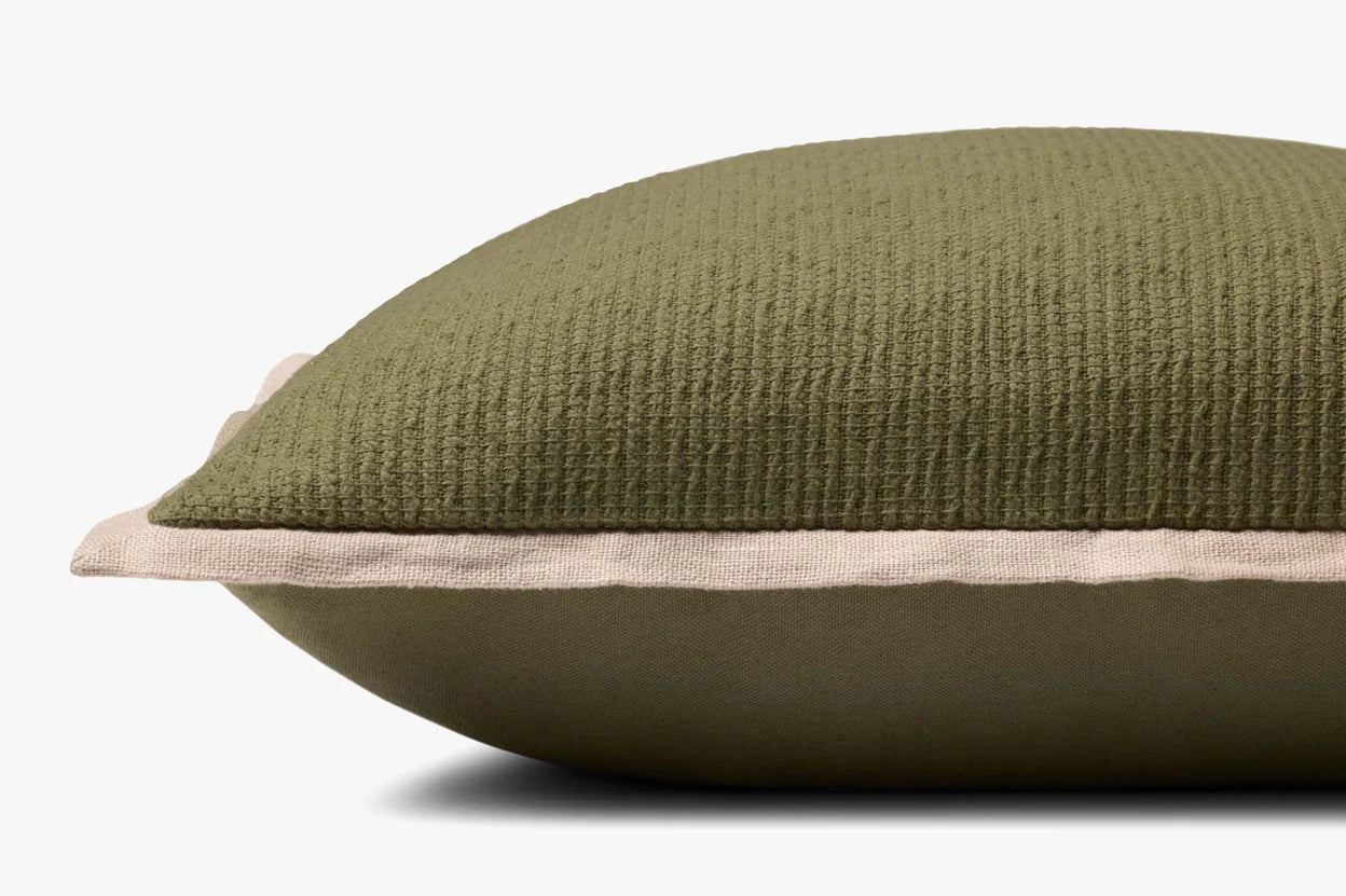 Green Tan Edge 22"x22"