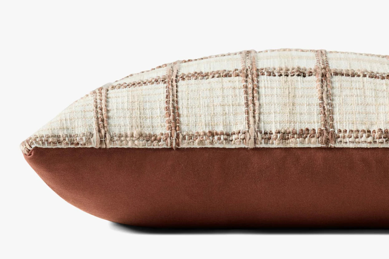 Norman Ivory / Brown Pillow 20"x20" Cover