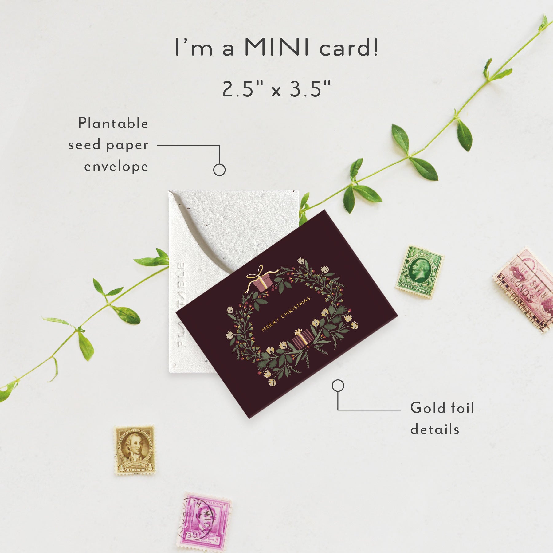 Mini Christmas Wreath Card