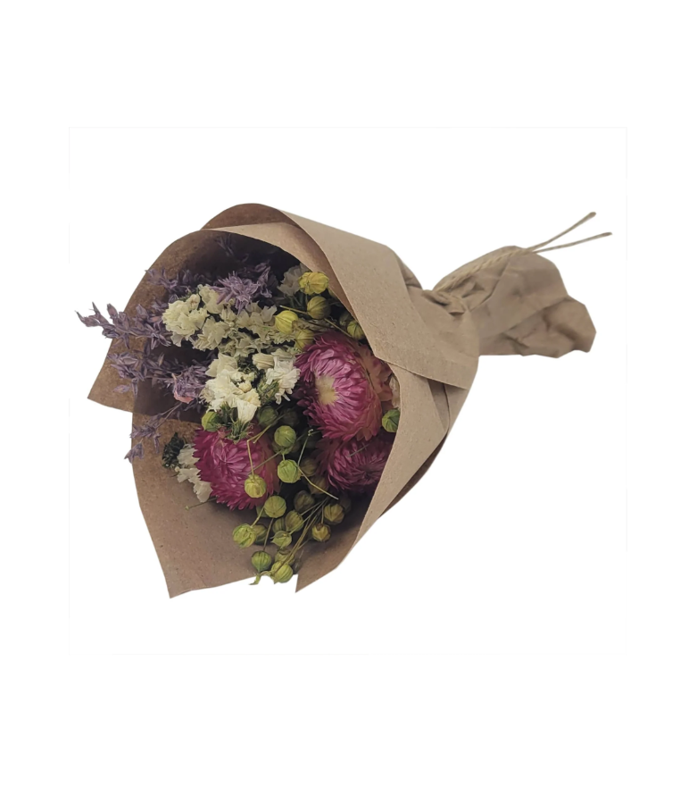 MINI Strawflower & Larkspur Bouquet Bundle #219