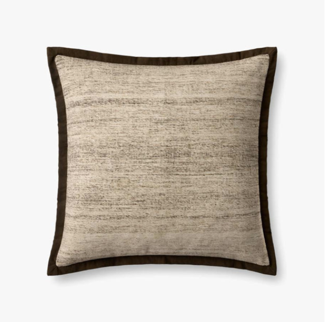 Loloi Brown/Ivory Pillow - Cover Only