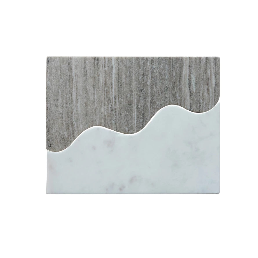 Wavy Marble Serving Board