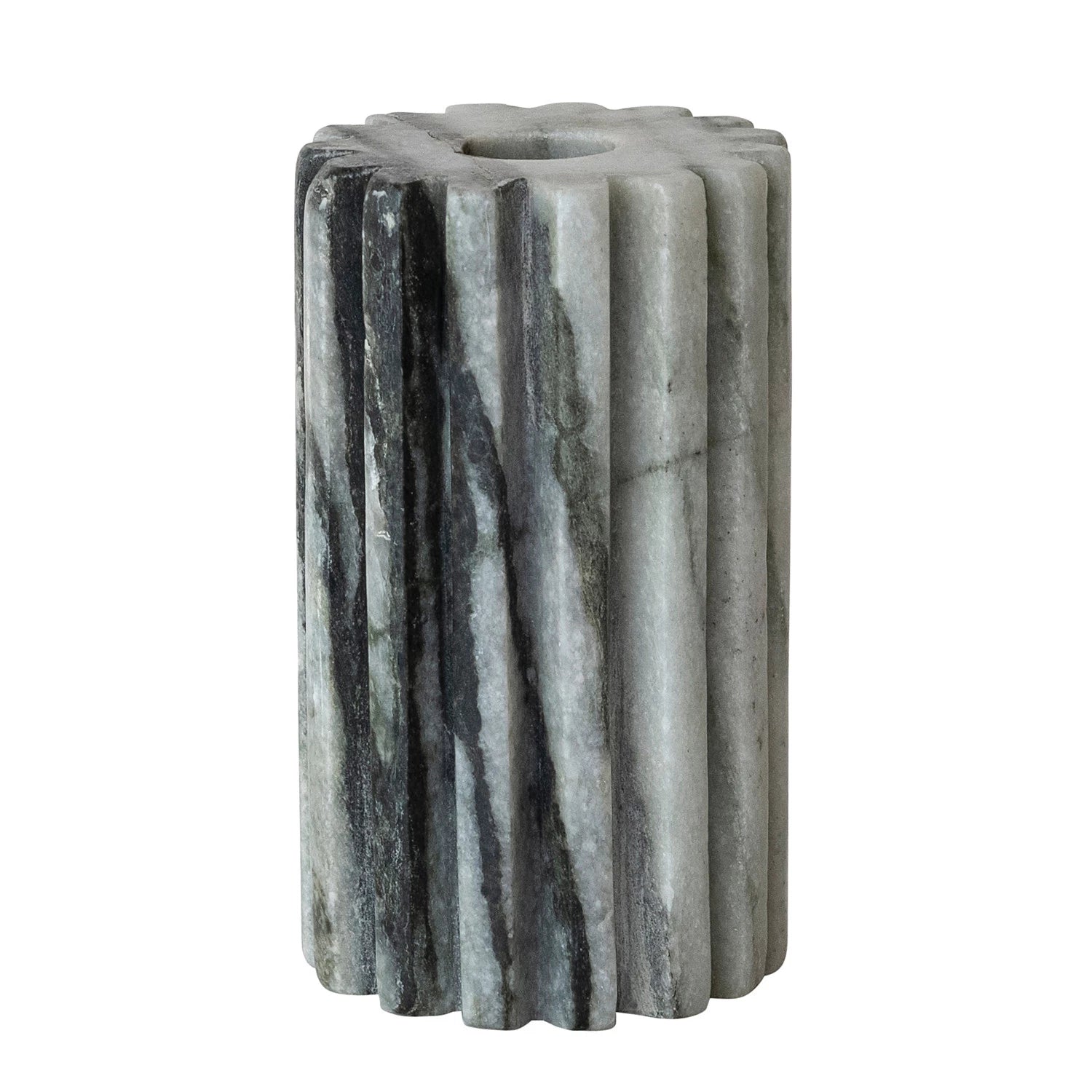Marble Cogged Candle Holder (Two Sizes)