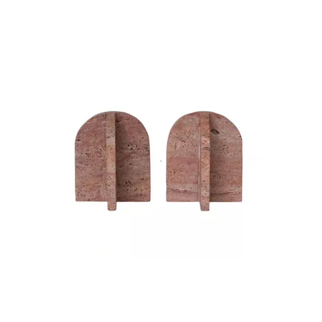 Pink Travertine Bookends