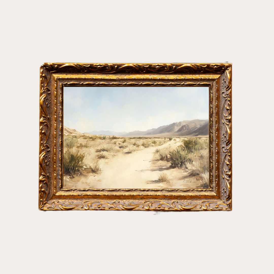 Mojave Desert | French Brass Inspired Gold Mould Framed Art