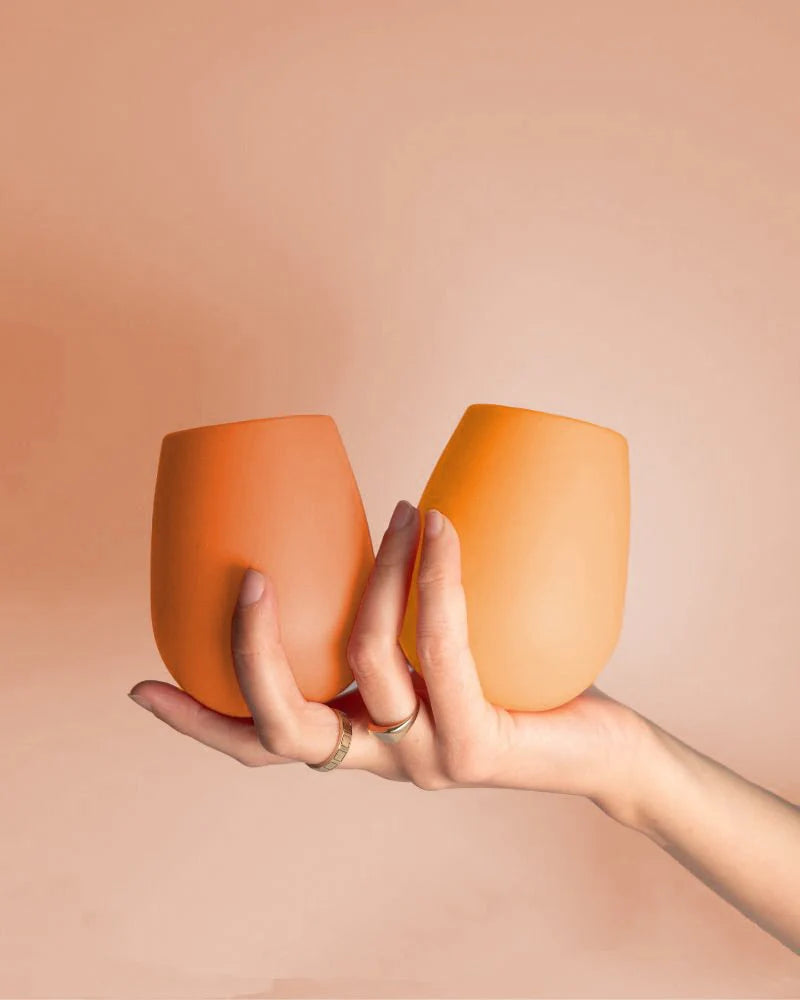 Stemless Silicone Wine Glasses