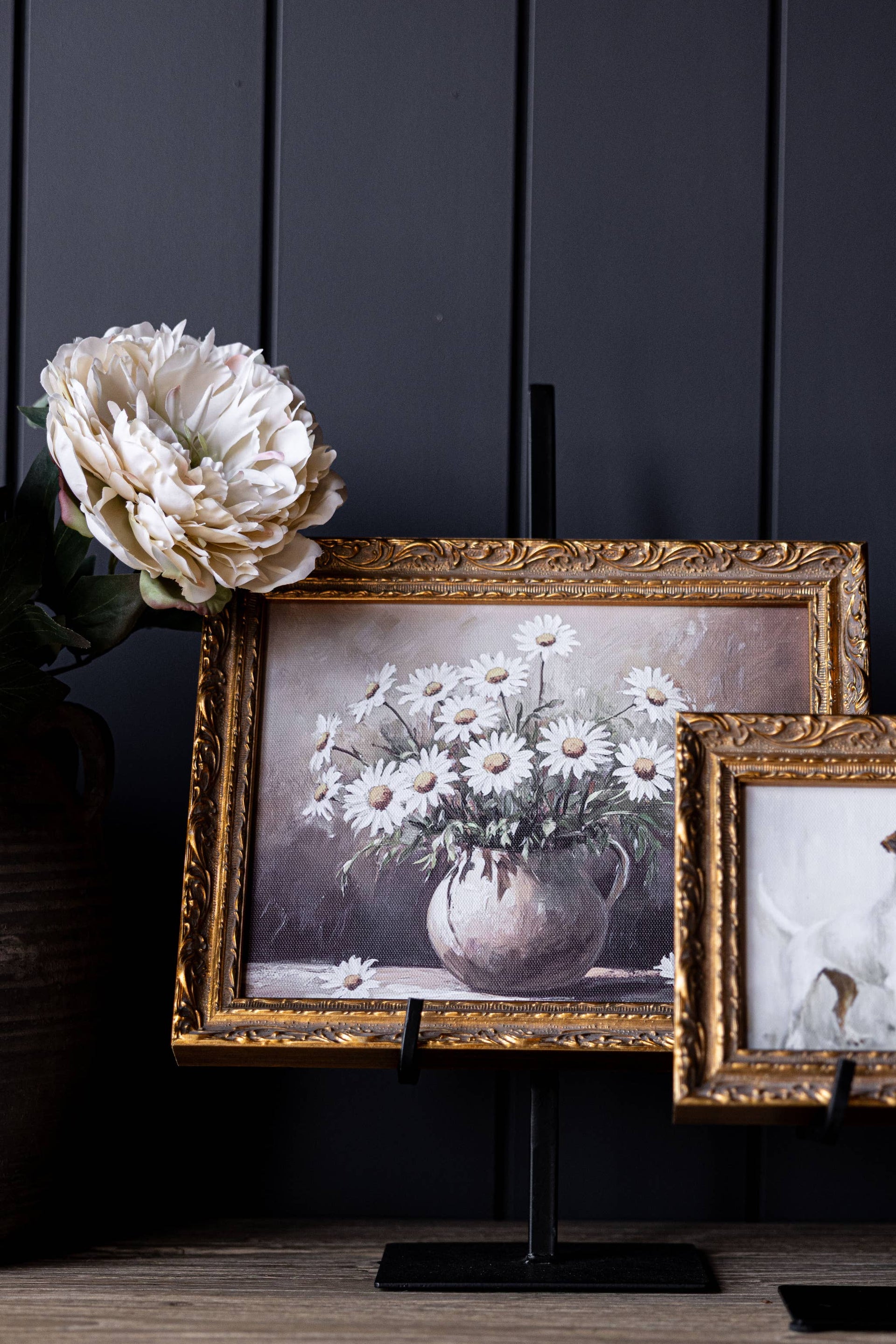 Daisy Pine | French Brass Inspired Gold Mould Framed Art