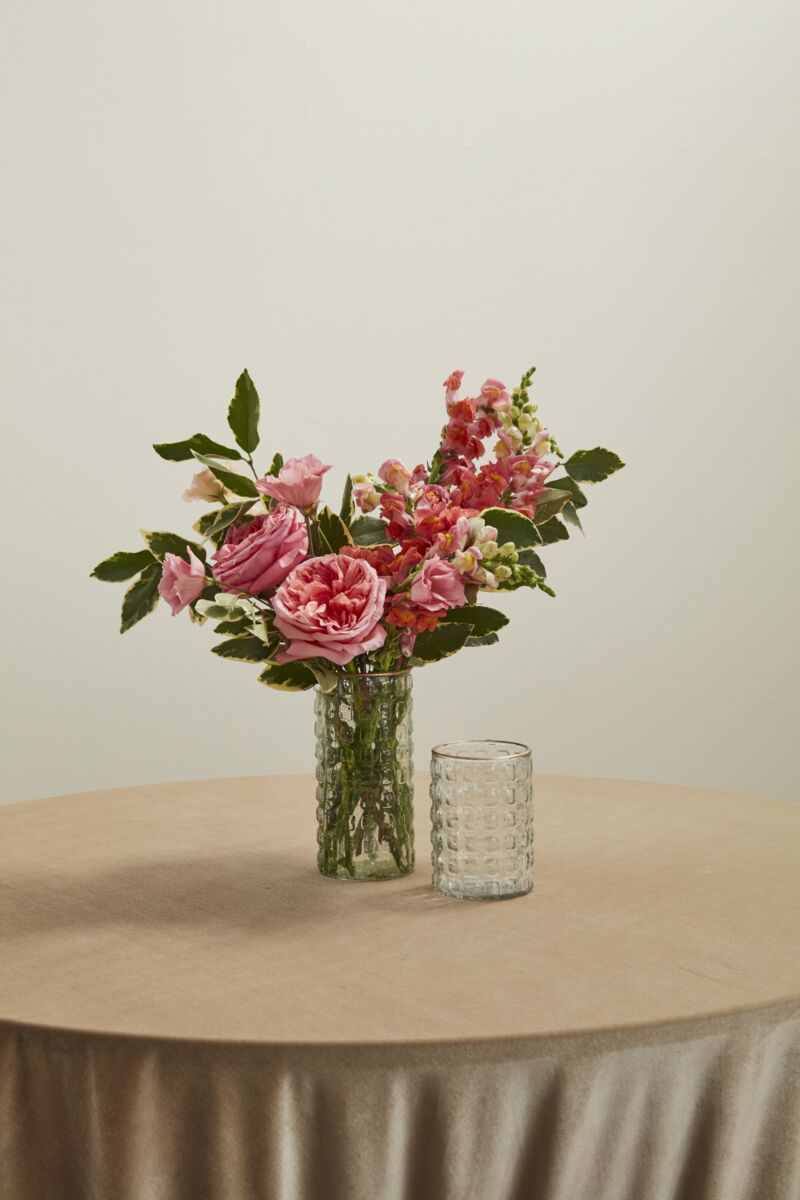 Tall Glass Bubble Vase