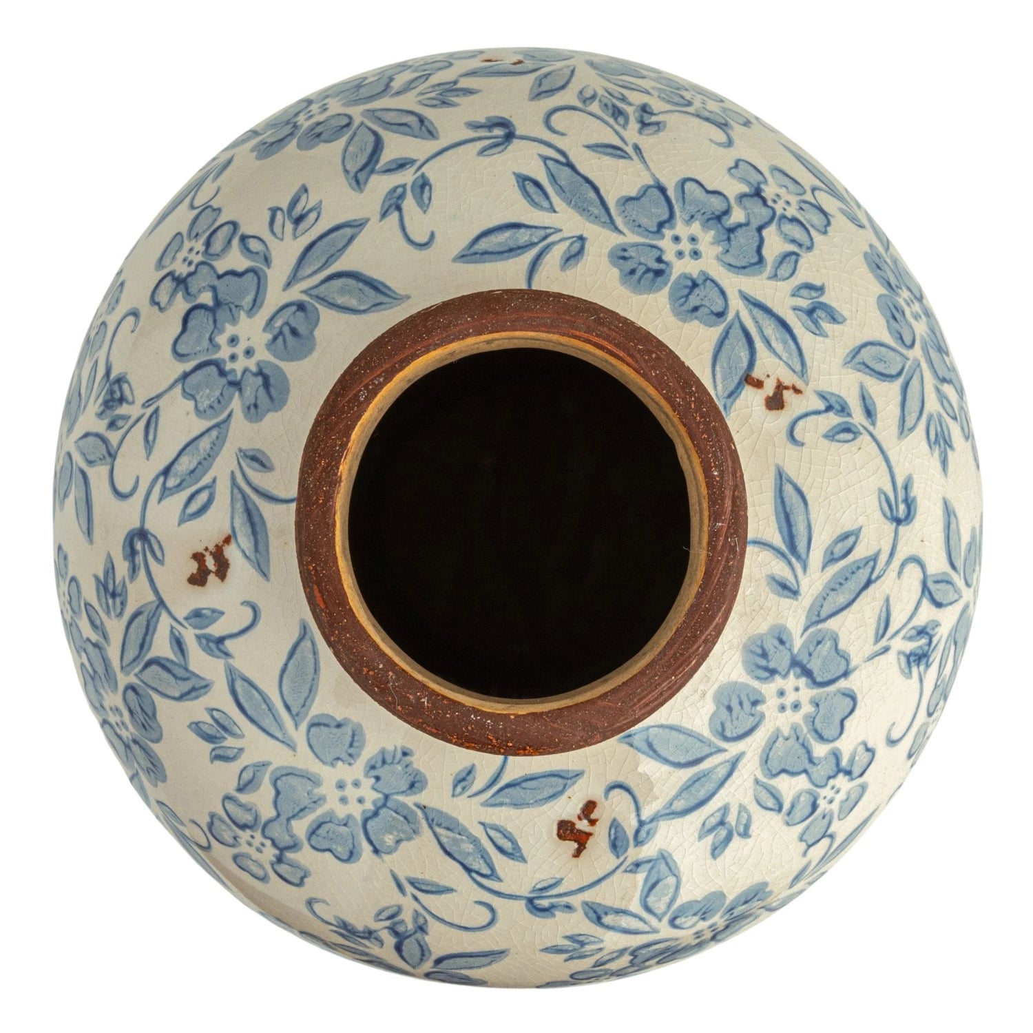 Vintage Blue Transferware Vase