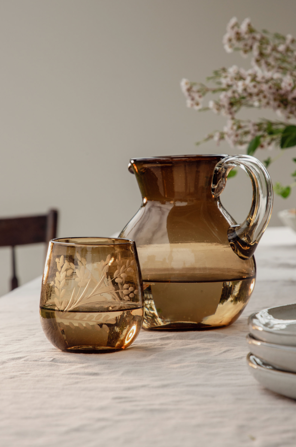 Handblown Pitcher | Amber
