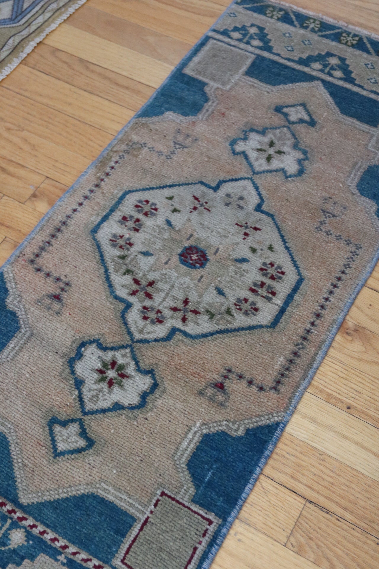 Teal Medallion Vintage Rug