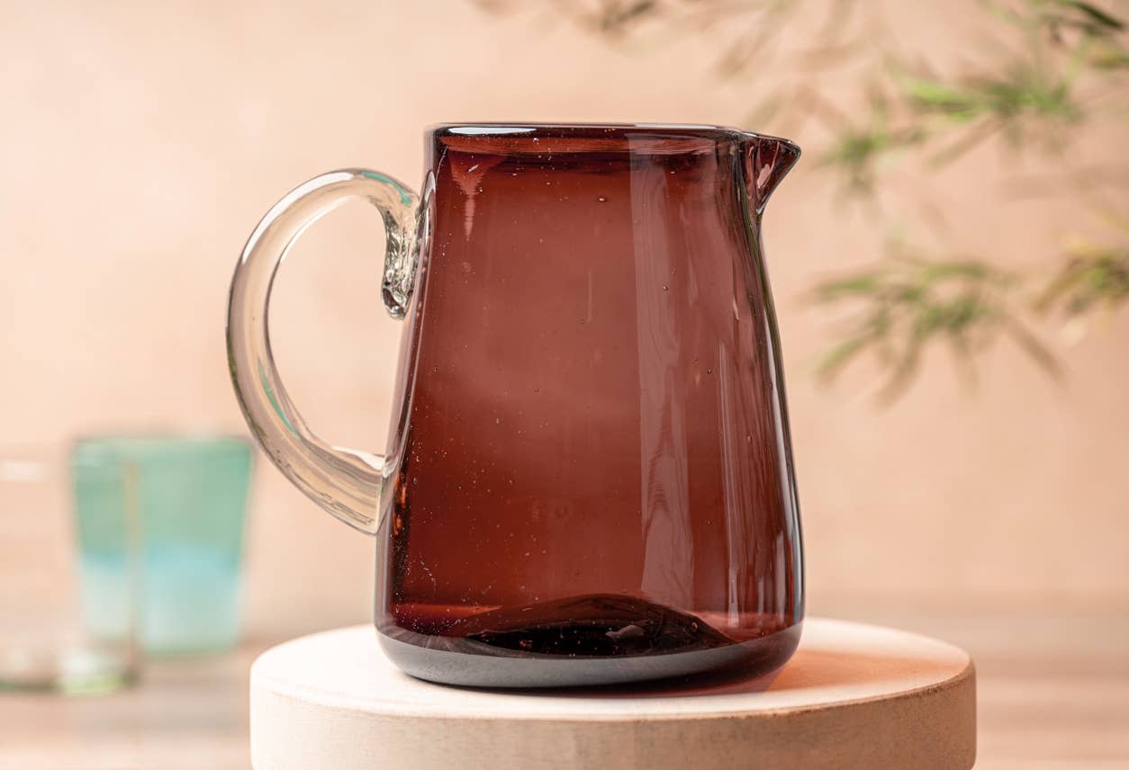 Handblown Glass Pitcher