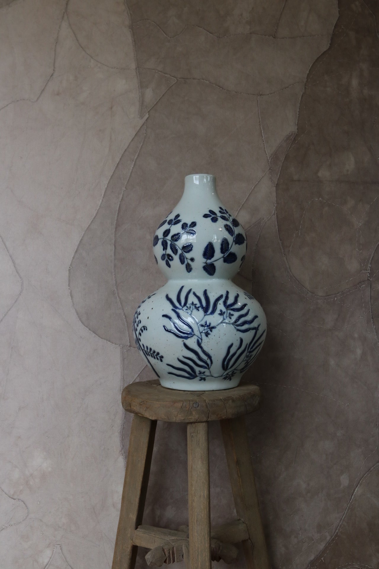 Indigo Stoneware Vase