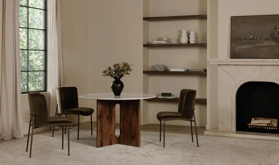 Sutton Dining Table White Marble