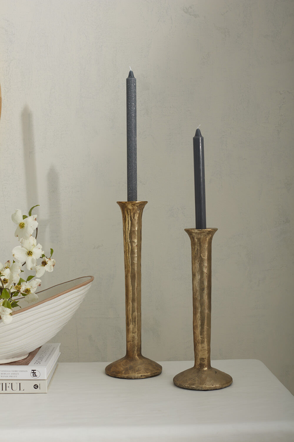 Hearth Glow Gold Candlestick