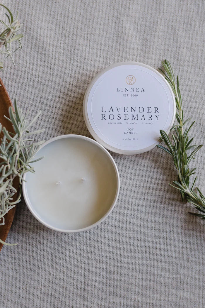 Linnea Lavender Rosemary Petite 2-wick Candle