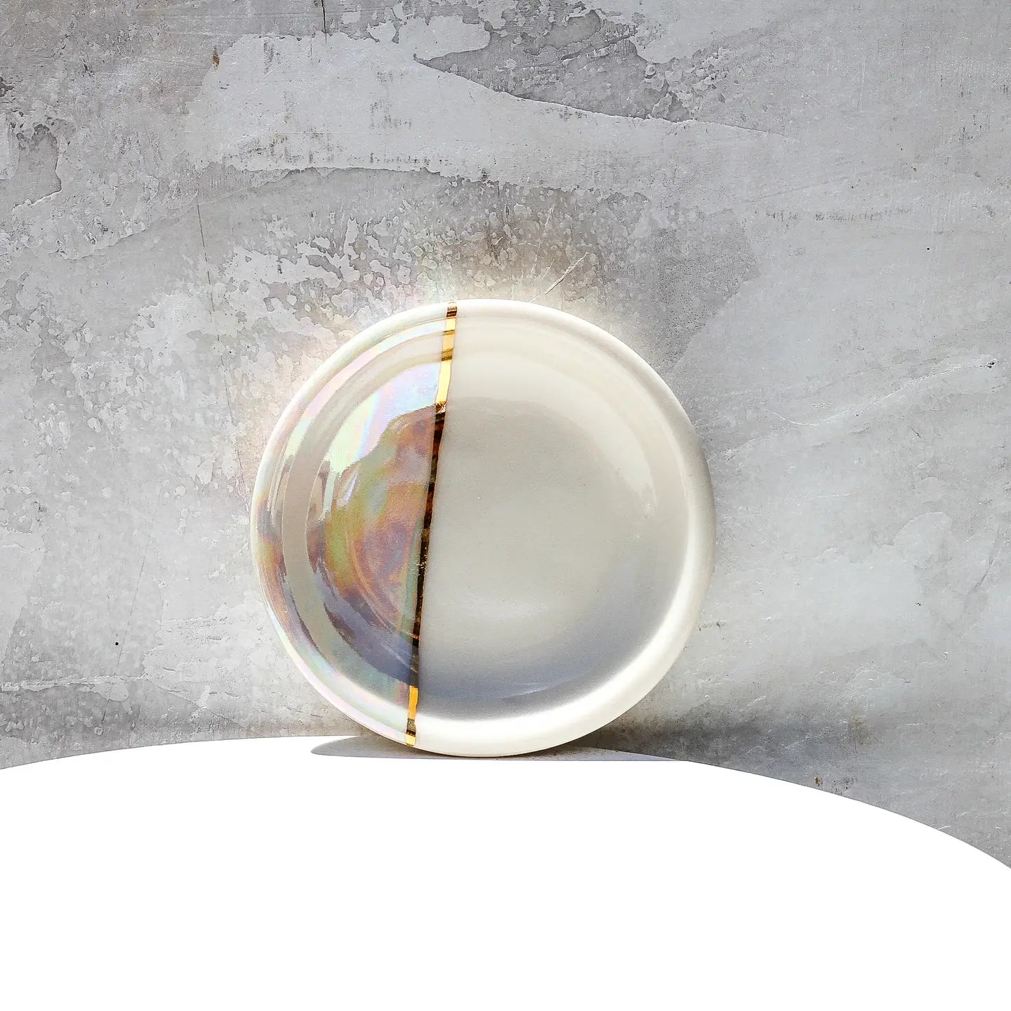 Dipped Iridescent Mini Ring Dish