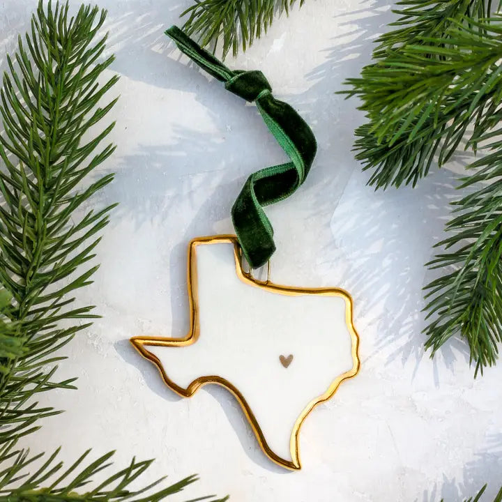 Handmade Porcelain State Ornaments